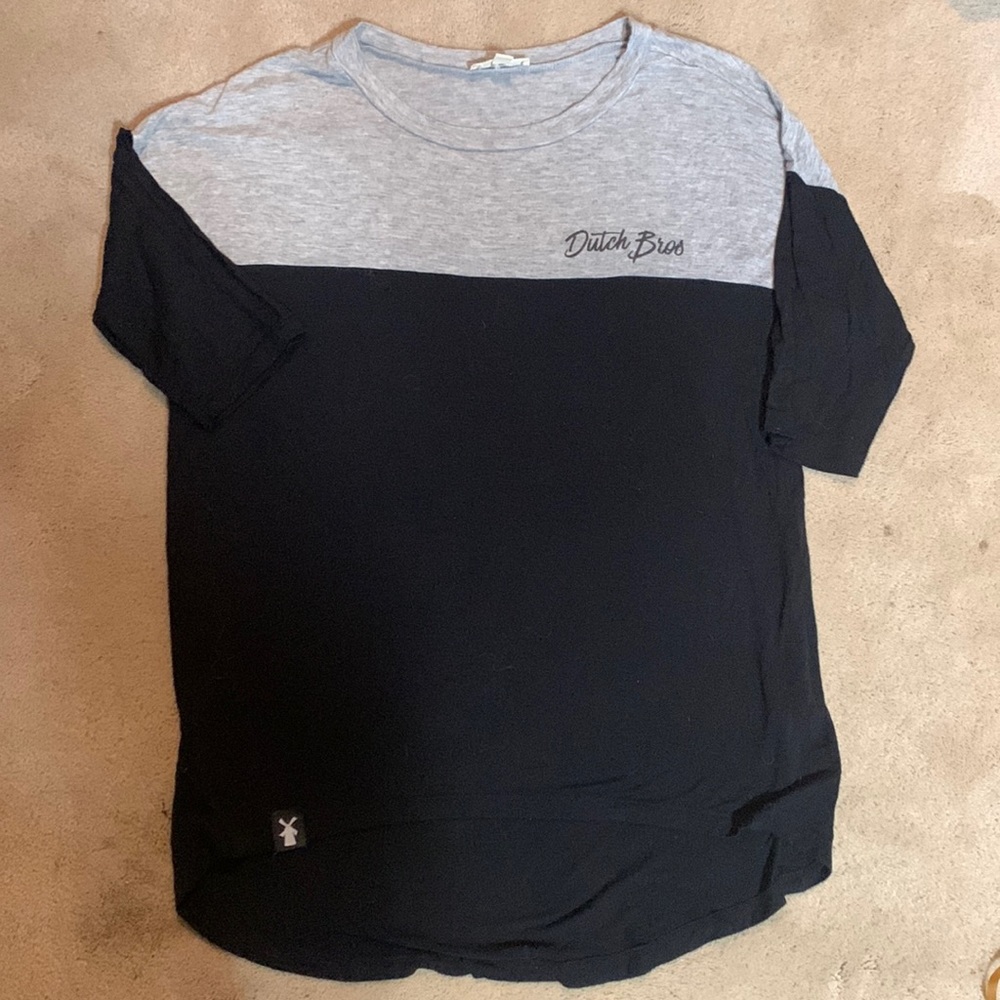 Grey and Black Dutch Bros short sleeve t-shirt. Size s.